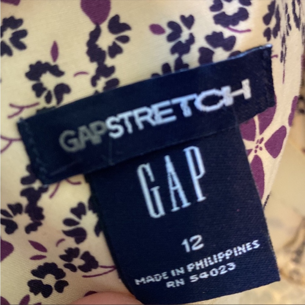 GAP Stretch Strapless Purple Floral Mini Dress - Picture 8 of 8